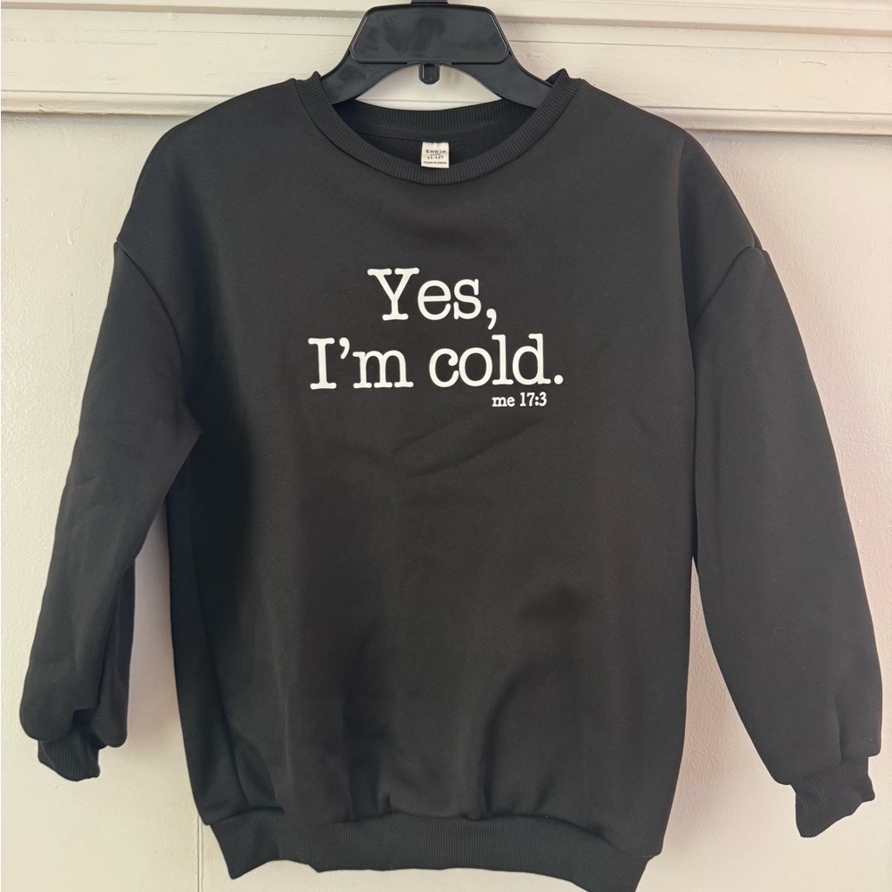 Girl Size 10/12 Black Sweater